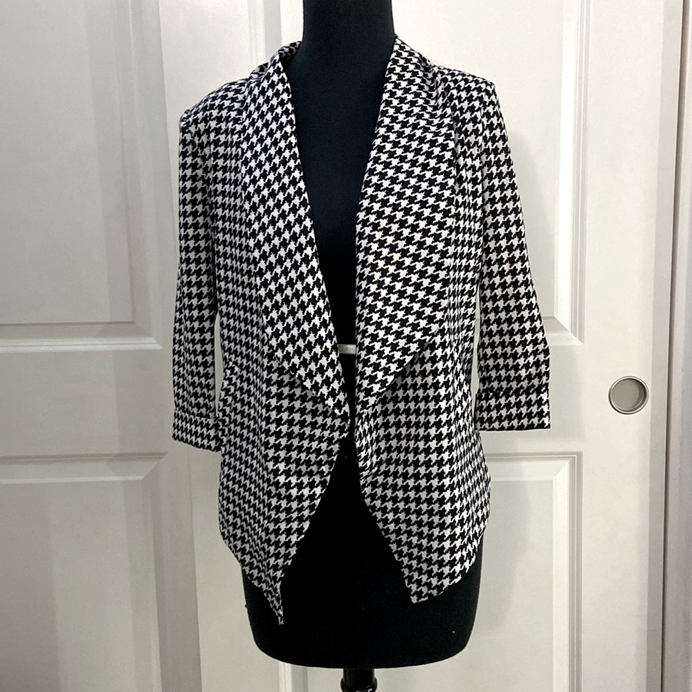 Houndstooth Blazer Jacket.
